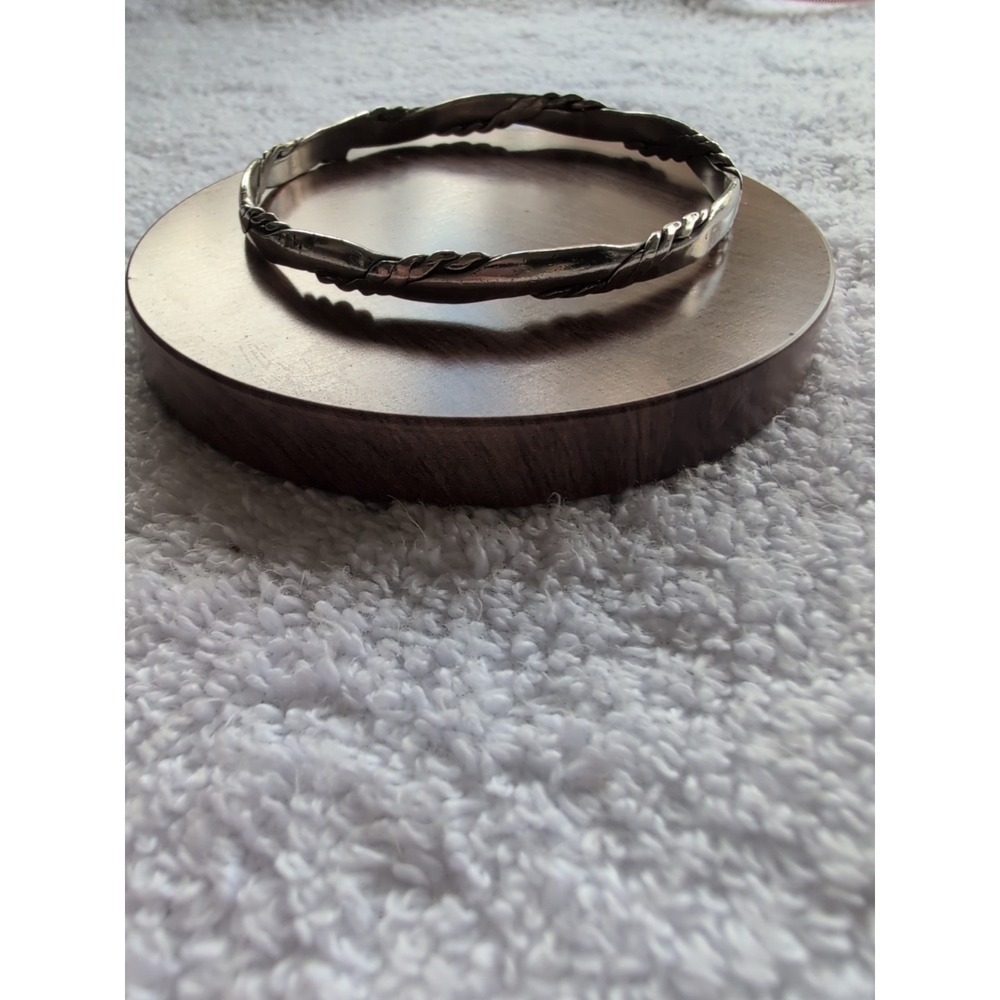 Vintage Sterling Silver Signed Mexico Bangle Bracelet